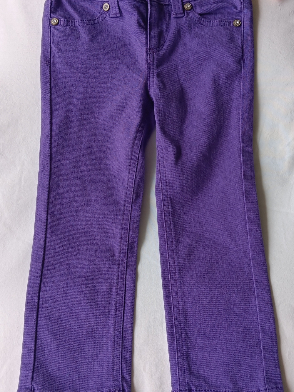 NWT Sonoma Life Style Girls Purple Denim Pants Size 3T Adjustable Waist
